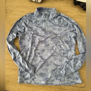 G/FORE Blue Camouflage Quarter-Zip Pullover